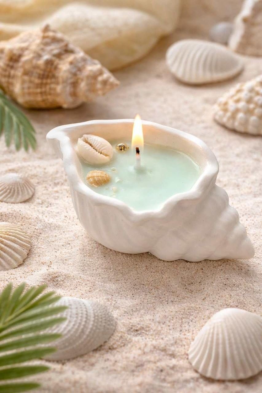 Glow Getter Seashell Ceramic Scented Candle